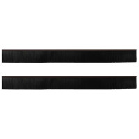 Produktbild för Självhäftande dörrborstlist 2 pcs Brun 100 cm Aluminiumlegering