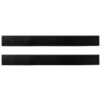 Produktbild för Självhäftande dörrborstlist 2 pcs Brun 100 cm Aluminiumlegering