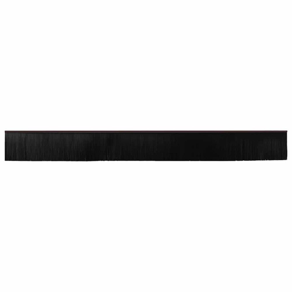 Produktbild för Självhäftande dörrborstlist 2 pcs Brun 100 cm Aluminiumlegering