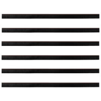 Produktbild för Självhäftande dörrborstlist 6 pcs Brun 100 cm Aluminiumlegering