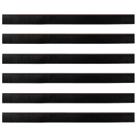 Produktbild för Självhäftande dörrborstlist 6 pcs Brun 100 cm Aluminiumlegering