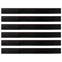 Produktbild för Självhäftande dörrborstlist 6 pcs Brun 100 cm Aluminiumlegering