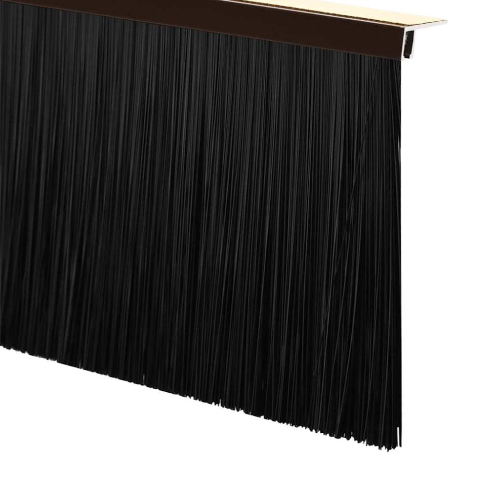 Produktbild för Självhäftande dörrborstlist 6 pcs Brun 100 cm Aluminiumlegering