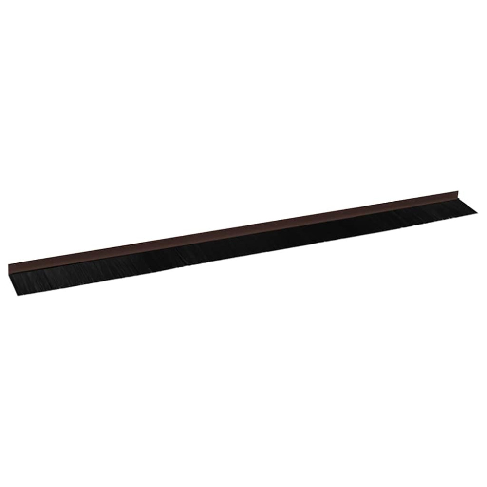 Produktbild för Självhäftande dörrborstlist 12 pcs Brun 100 cm