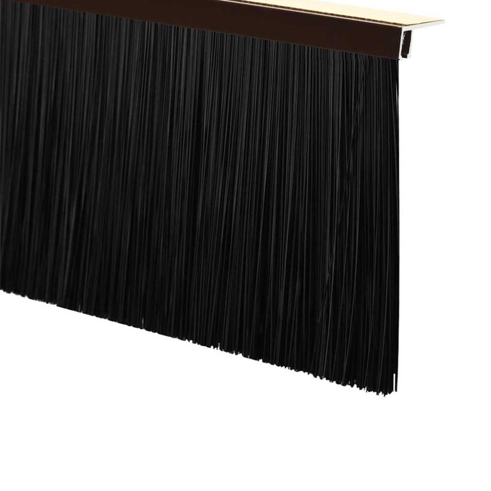 Produktbild för Självhäftande dörrborstlist 12 pcs Brun 100 cm