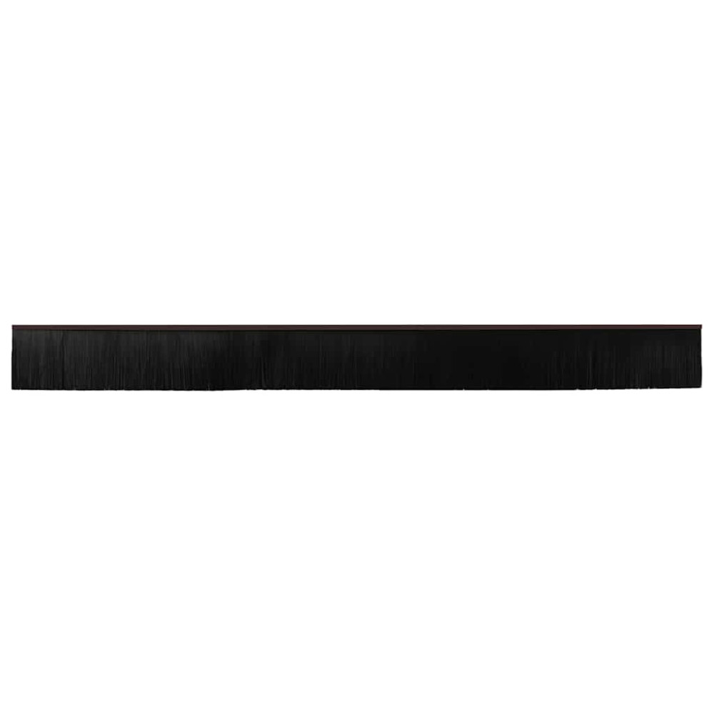 Produktbild för Självhäftande dörrborstlist 12 pcs Brun 100 cm
