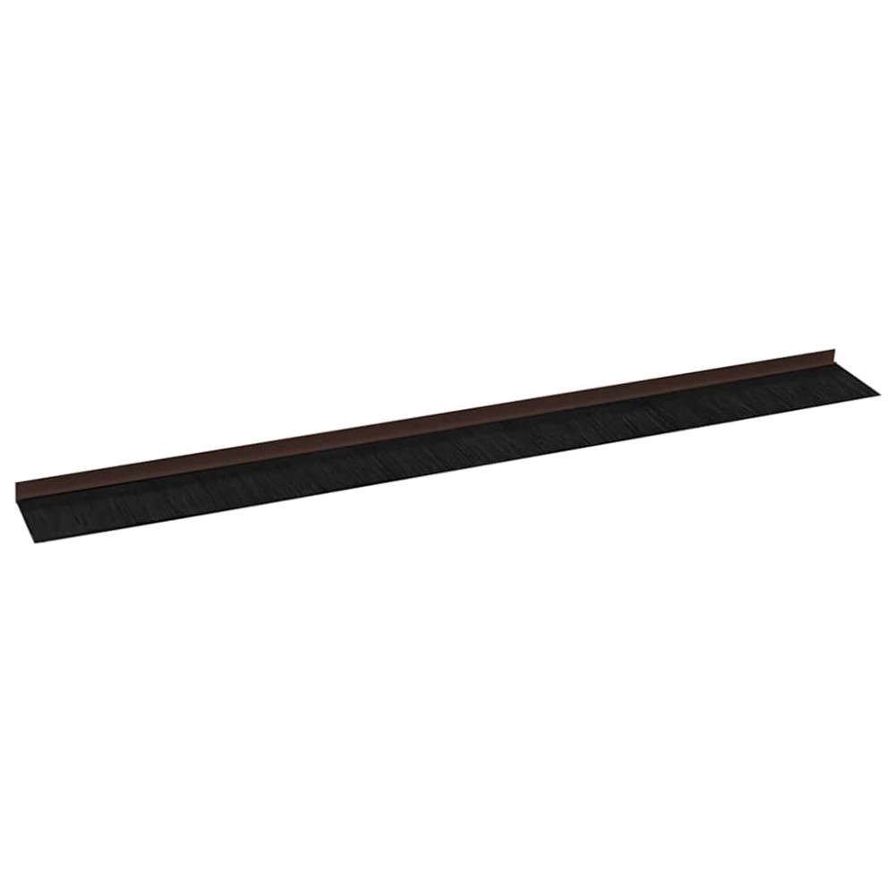 Produktbild för Självhäftande dörrborstlist 12 pcs Brun 100 cm