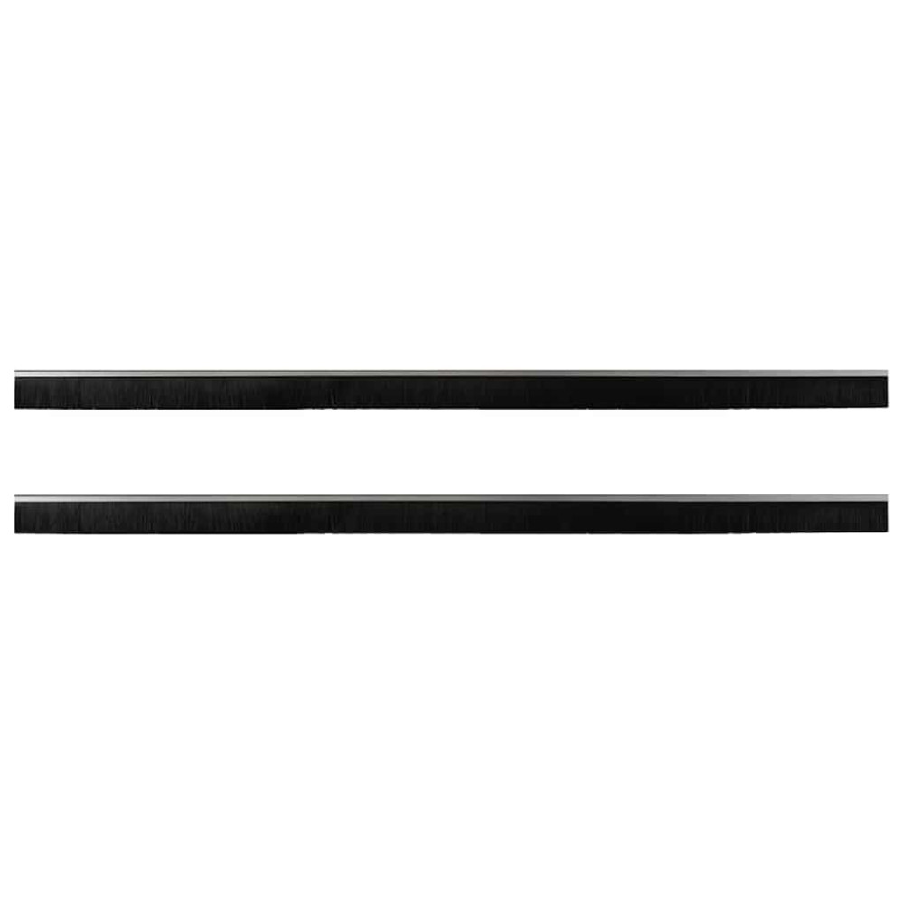 Produktbild för Självhäftande dörrborstlist 2 pcs Silver 100 cm