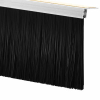 Produktbild för Självhäftande dörrborstlist 2 pcs Silver 100 cm