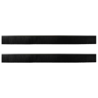 Produktbild för Självhäftande dörrborstlist 2 pcs Silver 100 cm