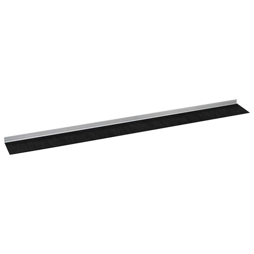 Produktbild för Självhäftande dörrborstlist 2 pcs Silver 100 cm