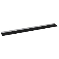 Produktbild för Självhäftande dörrborstlist 2 pcs Silver 100 cm