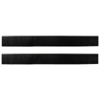 Produktbild för Självhäftande dörrborstlist 2 pcs Silver 100 cm