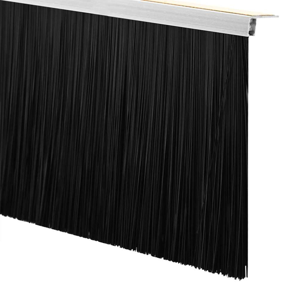 Produktbild för Självhäftande dörrborstlist 2 pcs Silver 100 cm