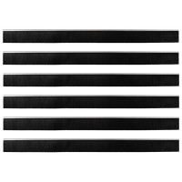 Produktbild för Självhäftande dörrborstlist 6 pcs Silver 100 cm