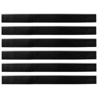 Produktbild för Självhäftande dörrborstlist 6 pcs Silver 100 cm