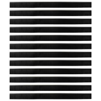 Produktbild för Självhäftande dörrborstlist 12 pcs Silver 100 cm