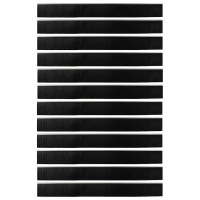Produktbild för Självhäftande dörrborstlist 12 pcs Silver 100 cm