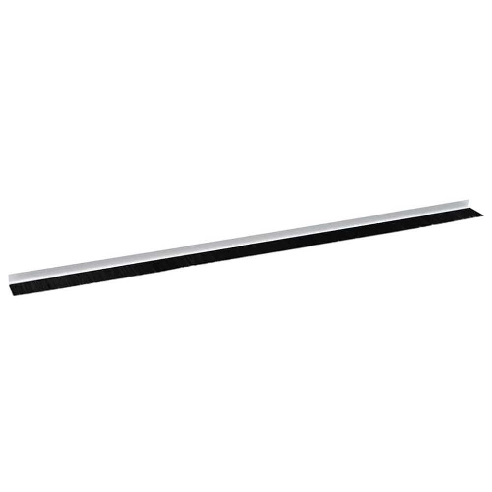 Produktbild för Självhäftande dörrborstlist 2 pcs Vit 100 cm Aluminiumlegering