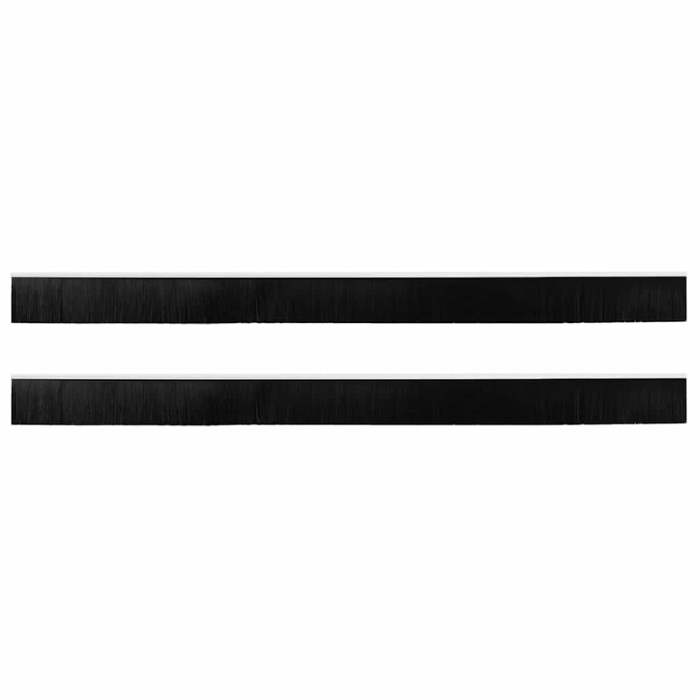 Produktbild för Självhäftande dörrborstlist 2 pcs Vit 100 cm Aluminiumlegering