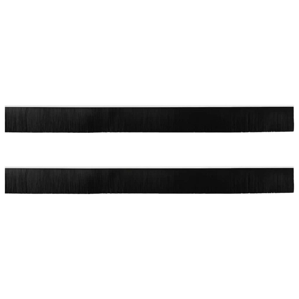 Produktbild för Självhäftande dörrborstlist 2 pcs Vit 100 cm Aluminiumlegering