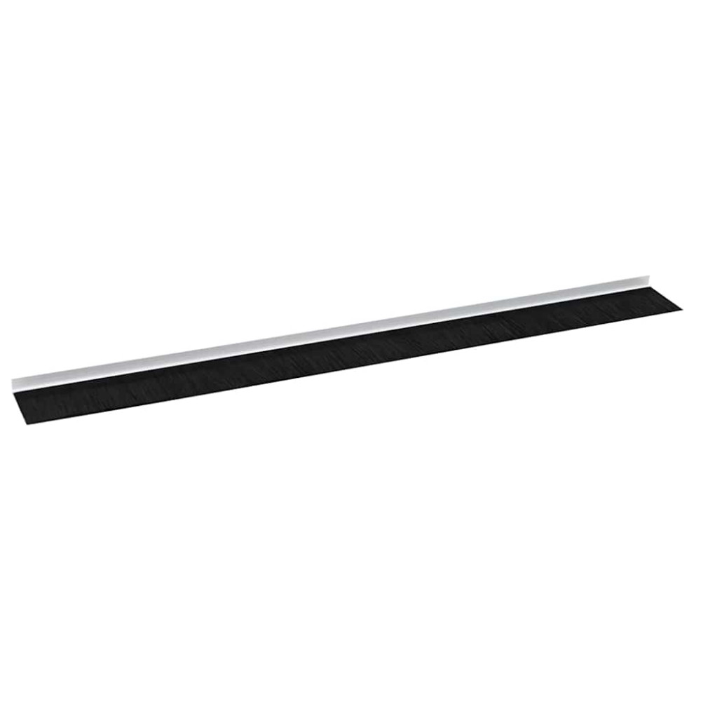 Produktbild för Självhäftande dörrborstlist 2 pcs Vit 100 cm Aluminiumlegering