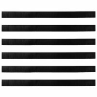 Produktbild för Självhäftande dörrborstlist 6 pcs Vit 100 cm Aluminiumlegering