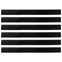Produktbild för Självhäftande dörrborstlist 6 pcs Vit 100 cm Aluminiumlegering