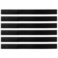 Produktbild för Självhäftande dörrborstlist 6 pcs Vit 100 cm Aluminiumlegering