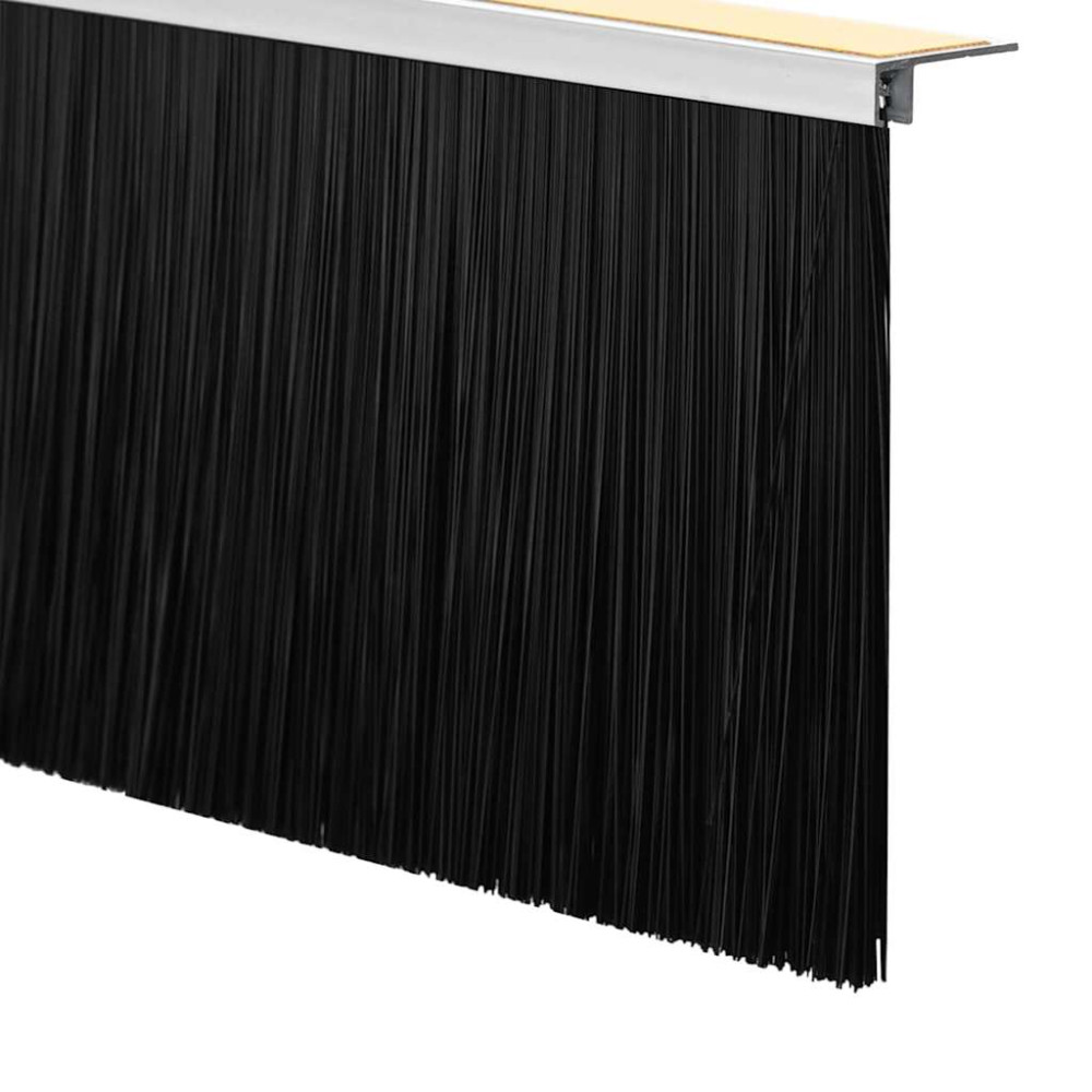Produktbild för Självhäftande dörrborstlist 6 pcs Vit 100 cm Aluminiumlegering