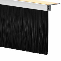 Produktbild för Självhäftande dörrborstlist 12 pcs Vit 100 cm Aluminiumlegering