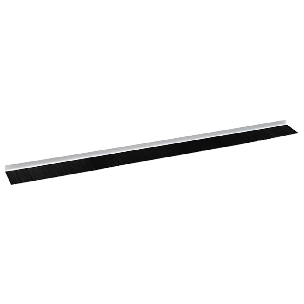 Produktbild för Självhäftande dörrborstlist 12 pcs Vit 100 cm Aluminiumlegering