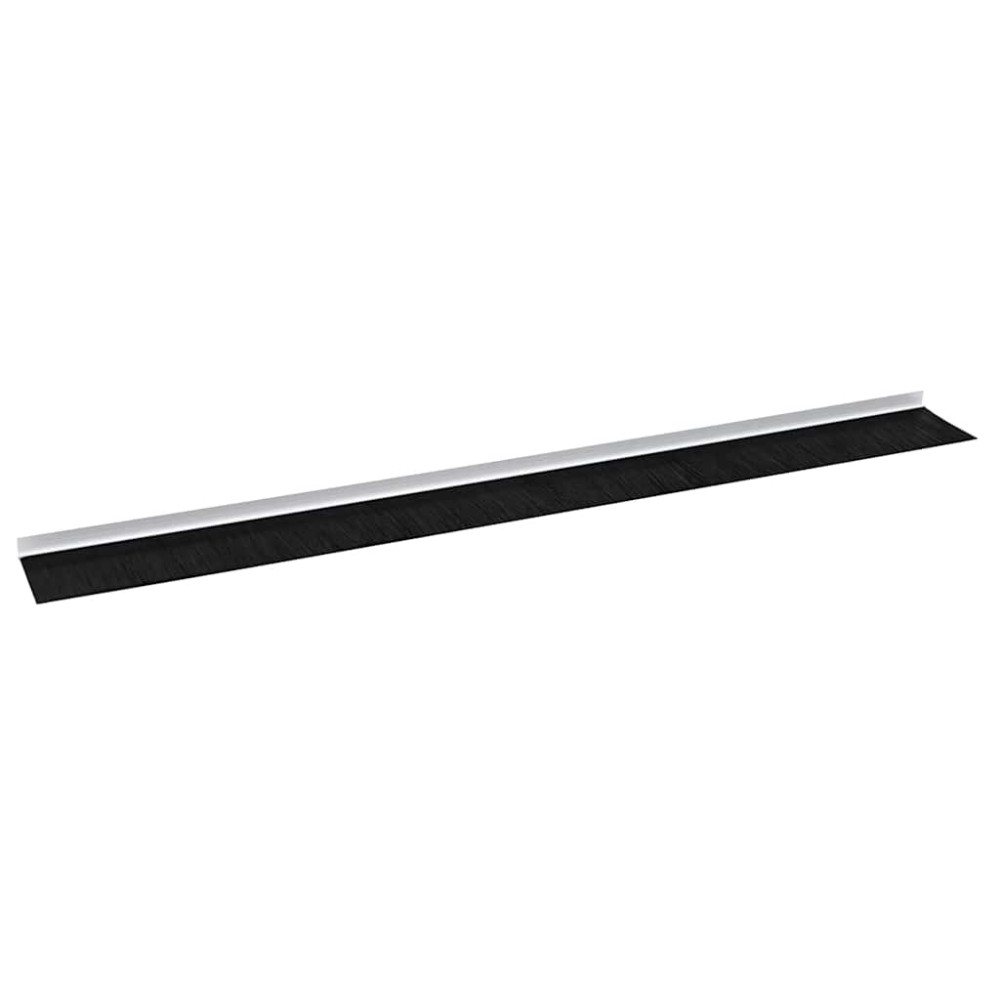 Produktbild för Självhäftande dörrborstlist 12 pcs Vit 100 cm Aluminiumlegering