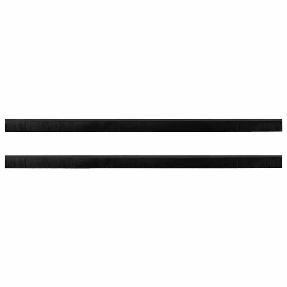 Produktbild för Självhäftande dörrborstlist 2 pcs Svart 100 cm