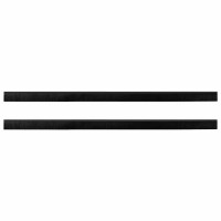 Produktbild för Självhäftande dörrborstlist 2 pcs Svart 100 cm