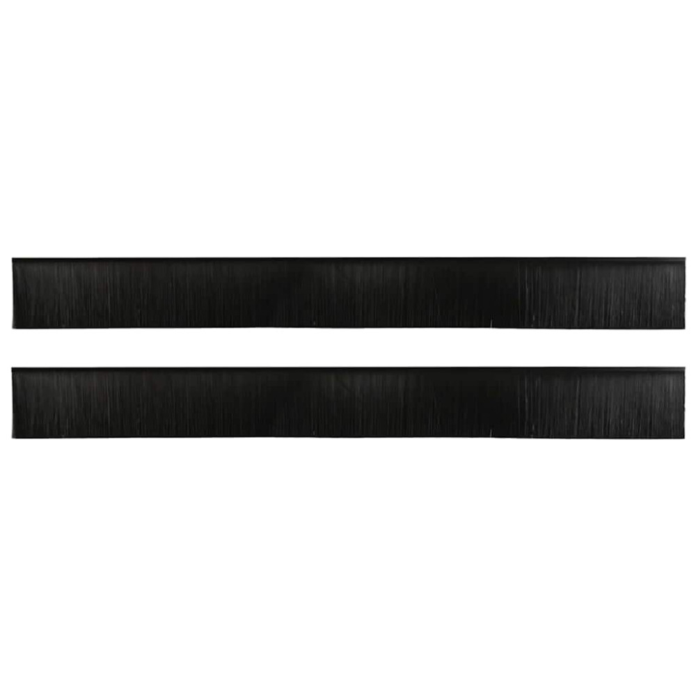 Produktbild för Självhäftande dörrborstlist 2 pcs Svart 100 cm