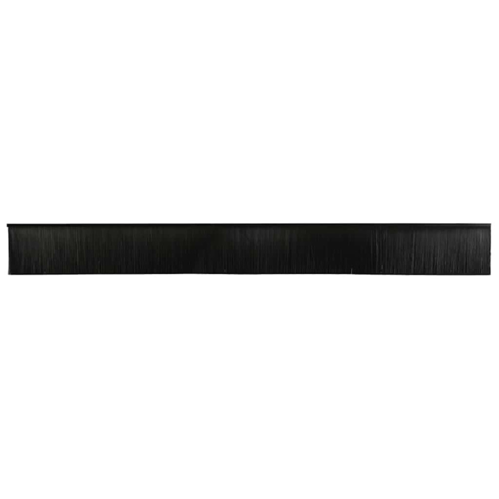 Produktbild för Självhäftande dörrborstlist 2 pcs Svart 100 cm