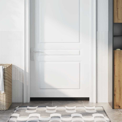 vidaXL Självhäftande dörrborstlist 6 pcs Svart 100 cm