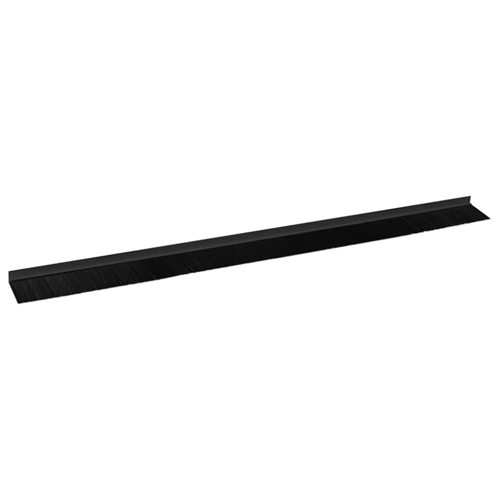 Produktbild för Självhäftande dörrborstlist 6 pcs Svart 100 cm