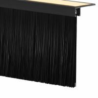 Produktbild för Självhäftande dörrborstlist 6 pcs Svart 100 cm