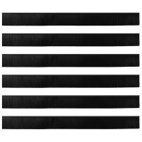 Produktbild för Självhäftande dörrborstlist 6 pcs Svart 100 cm