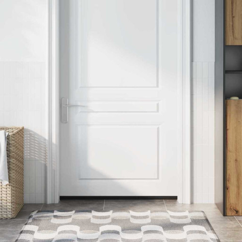 vidaXL Självhäftande dörrborstlist 12 pcs Svart 100 cm