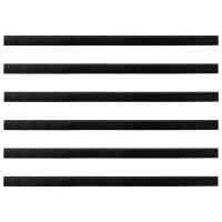 Produktbild för Självhäftande dörrborstlist 12 pcs Svart 100 cm