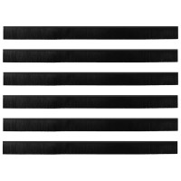 Produktbild för Självhäftande dörrborstlist 12 pcs Svart 100 cm