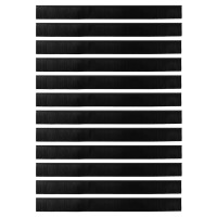 Produktbild för Självhäftande dörrborstlist 12 pcs Svart 100 cm