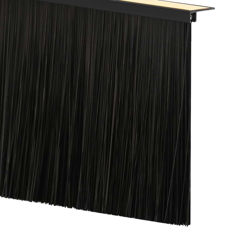 Produktbild för Självhäftande dörrborstlist 12 pcs Svart 100 cm