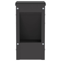 Produktbild för Kaninsmatare Svart 12,5 x 12,5 x 25 cm Kallvalsat Stål