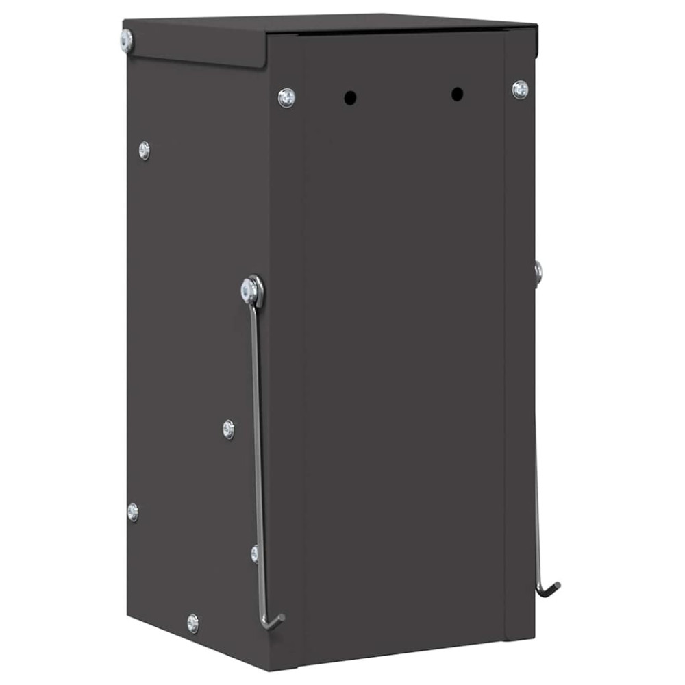 Produktbild för Kaninsmatare Svart 12,5 x 12,5 x 25 cm Kallvalsat Stål