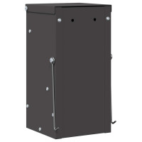 Produktbild för Kaninsmatare Svart 12,5 x 12,5 x 25 cm Kallvalsat Stål
