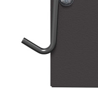Produktbild för Kaninsmatare Svart 12,5 x 12,5 x 25 cm Kallvalsat Stål